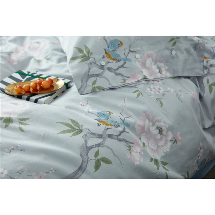 91家纺网 家纺一手货源 找家纺 优然居家纺 60支长绒棉印花四件套艾薇