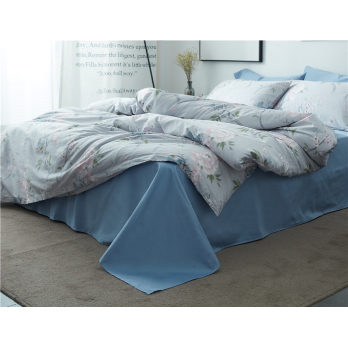 91家纺网 家纺一手货源 找家纺 优然居家纺 60支长绒棉印花四件套艾薇