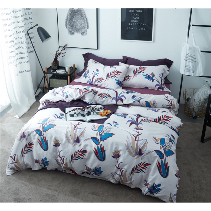 91家纺网 家纺一手货源 找家纺 优然居家纺 60支长绒棉印花四件套安迪