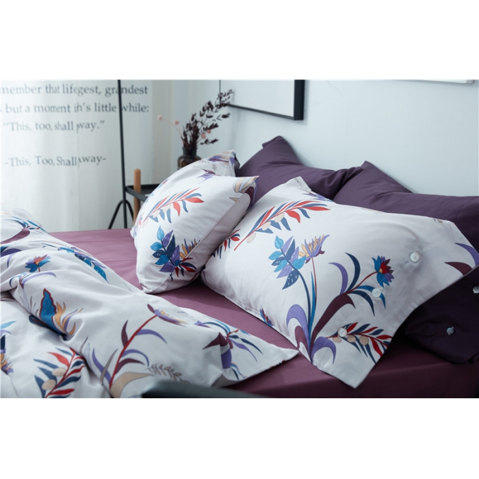 91家纺网 家纺一手货源 找家纺 优然居家纺 60支长绒棉印花四件套安迪