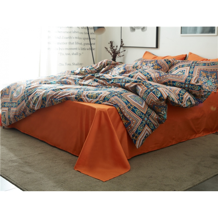 91家纺网 家纺一手货源 找家纺 优然居家纺 60支长绒棉印花四件套奥丽娜