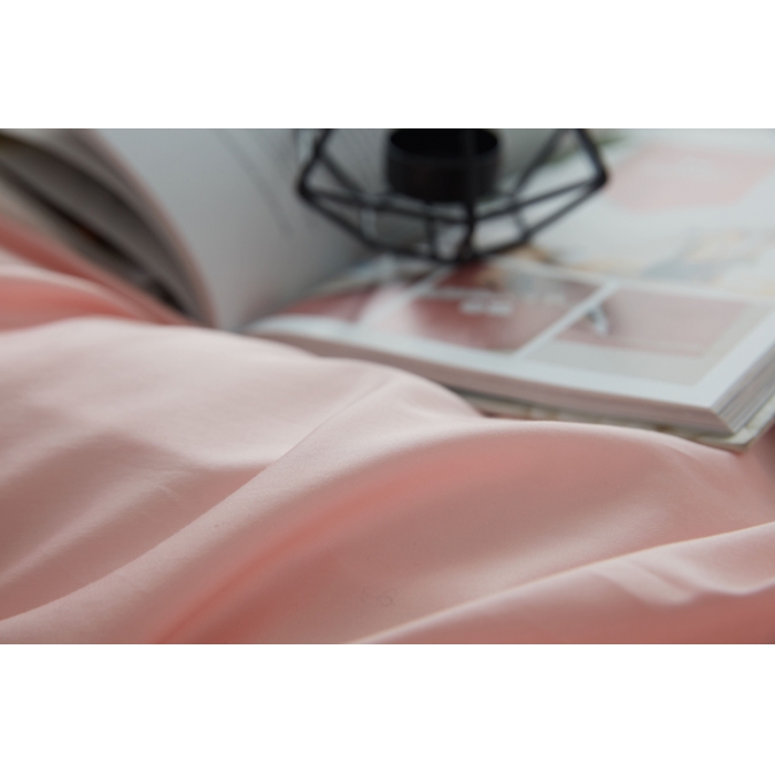 91家纺网 家纺一手货源 找家纺 优然居家纺  60长绒棉文艺双拼撞色刺绣系列四件套粉灰