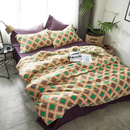 91家纺网 家纺一手货源 找家纺 （总）优然居家纺 60支长绒棉贡缎印花新品四件套