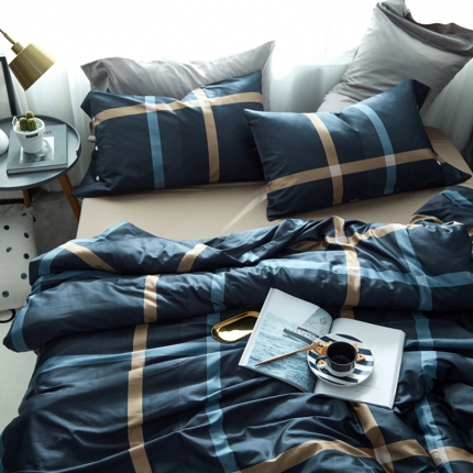 91家纺网 家纺一手货源 找家纺 优然居家纺 60支长绒棉贡缎印花新品四件套麦基