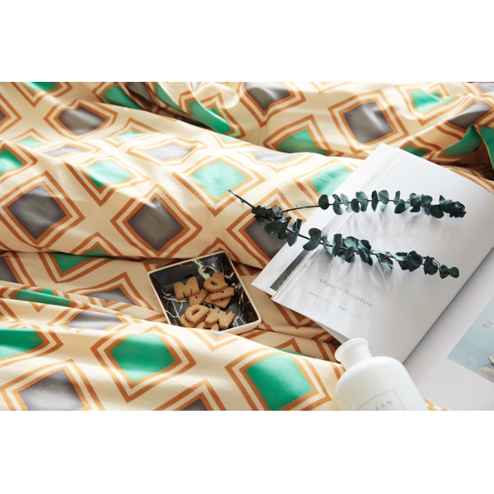 91家纺网 家纺一手货源 找家纺 优然居家纺 60支长绒棉贡缎印花新品四件套柏琳