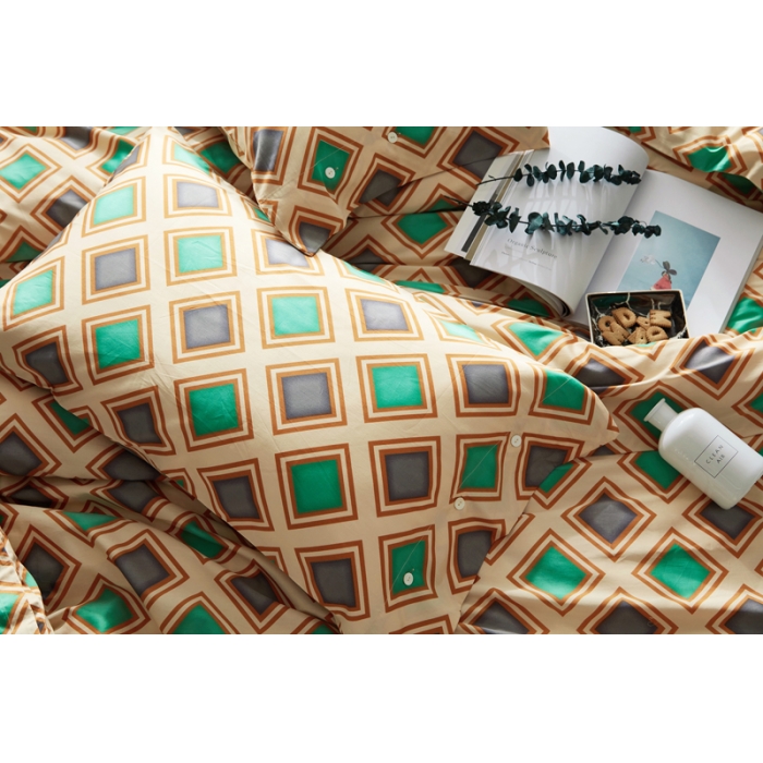 91家纺网 家纺一手货源 找家纺 优然居家纺 60支长绒棉贡缎印花新品四件套柏琳