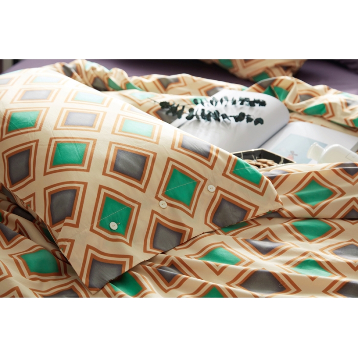 91家纺网 家纺一手货源 找家纺 优然居家纺 60支长绒棉贡缎印花新品四件套柏琳