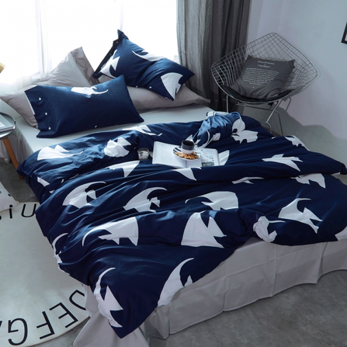 91家纺网 家纺一手货源 找家纺 优然居家纺 60支长绒棉贡缎印花新品四件套莱尔