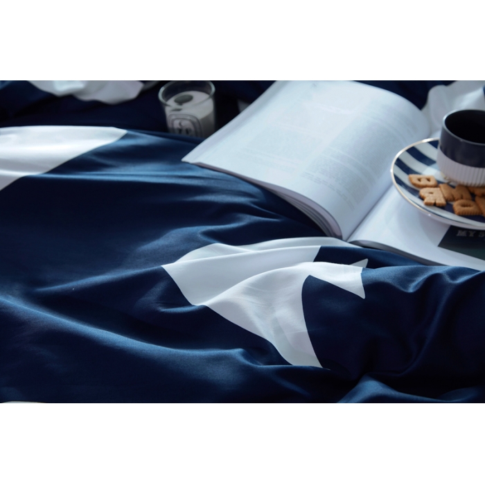 91家纺网 家纺一手货源 找家纺 优然居家纺 60支长绒棉贡缎印花新品四件套莱尔