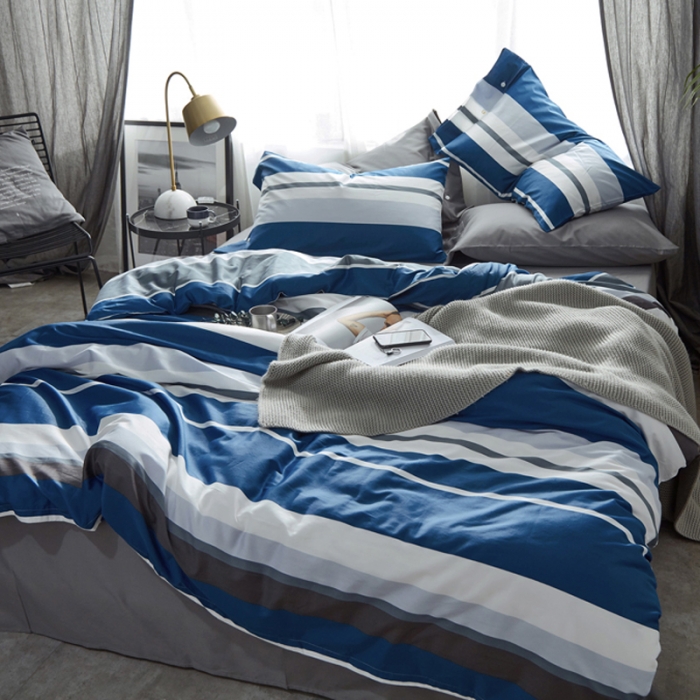 91家纺网 家纺一手货源 找家纺 优然居家纺 60支长绒棉贡缎印花新品四件套尼尔