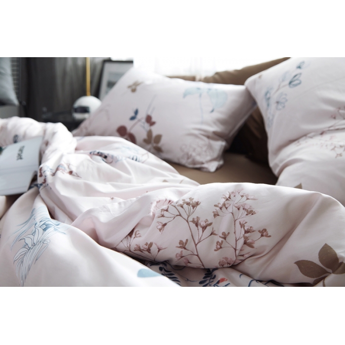 91家纺网 家纺一手货源 找家纺 优然居家纺 60支长绒棉贡缎印花新品四件套潘妮