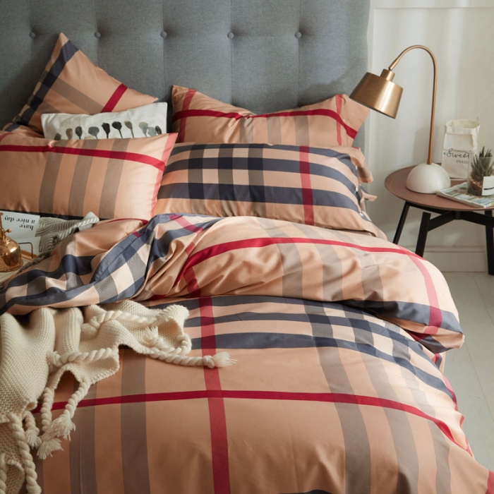 91家纺网 家纺一手货源 找家纺 优然居家纺  2018新款长绒棉印花第一批巴宝莉