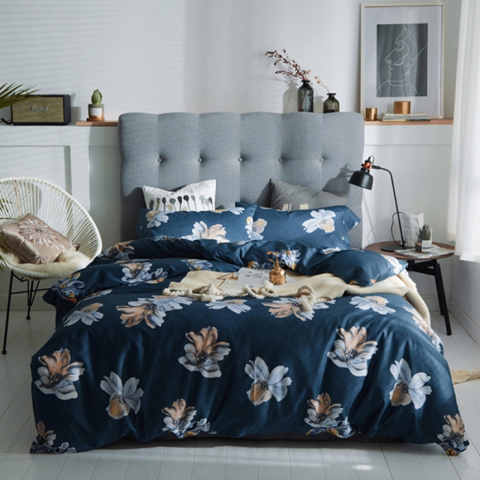 91家纺网 家纺一手货源 找家纺 优然居家纺  2018新款长绒棉印花第一批贝拉