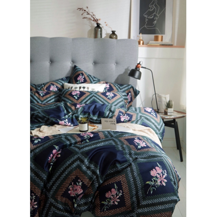 91家纺网 家纺一手货源 找家纺 优然居家纺  2018新款长绒棉印花第一批戴娜