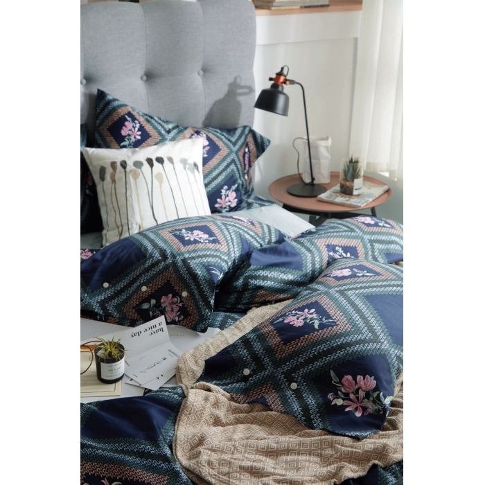 91家纺网 家纺一手货源 找家纺 优然居家纺  2018新款长绒棉印花第一批戴娜