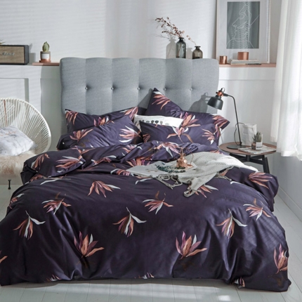 91家纺网 家纺一手货源 找家纺 优然居家纺  2018新款长绒棉印花第一批莉莎