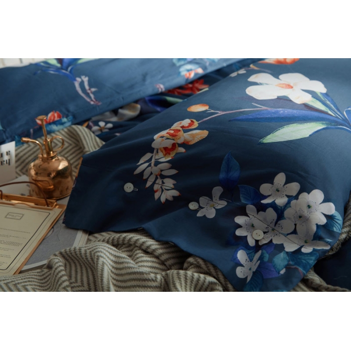 91家纺网 家纺一手货源 找家纺 优然居家纺  2018新款长绒棉印花第一批露琳