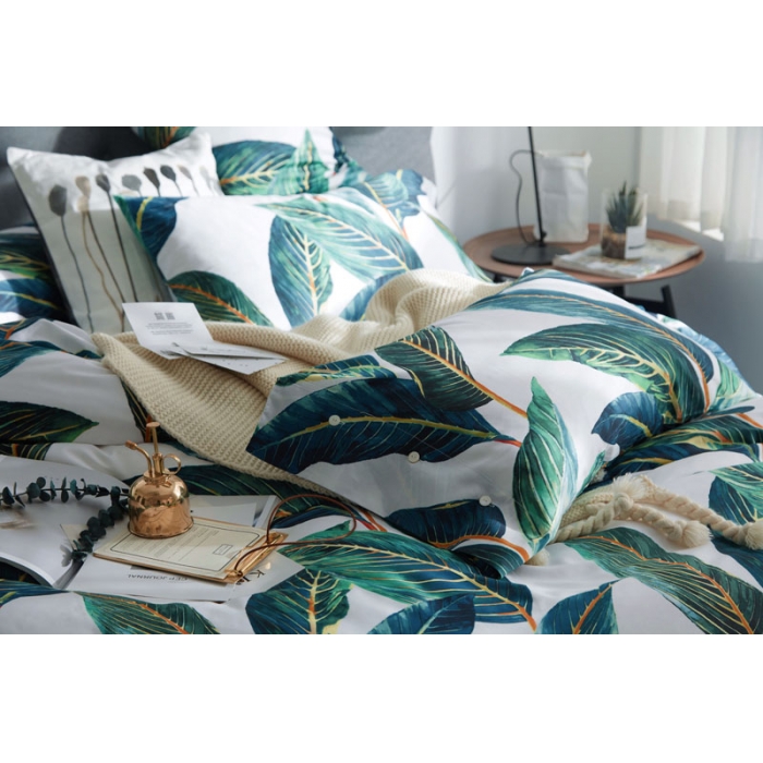 91家纺网 家纺一手货源 找家纺 优然居家纺  2018新款长绒棉印花第一批罗叶