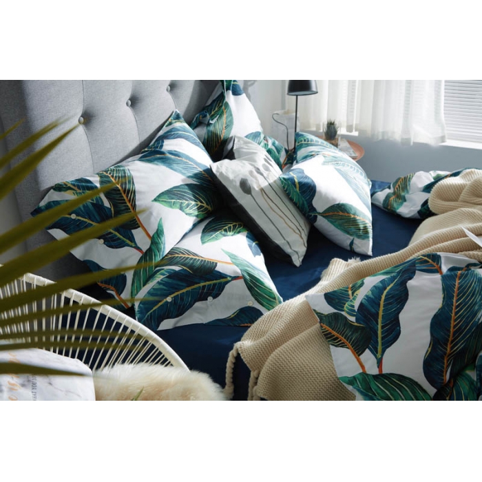 91家纺网 家纺一手货源 找家纺 优然居家纺  2018新款长绒棉印花第一批罗叶