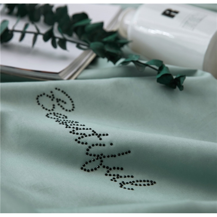 91家纺网 家纺一手货源 找家纺 优然居家纺 2018长绒棉蕾丝花边公主风格夏被 薄荷绿