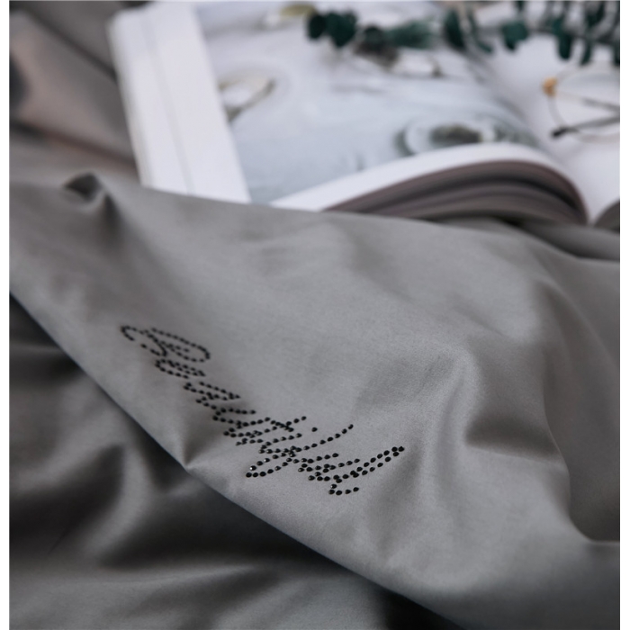 91家纺网 家纺一手货源 找家纺 优然居家纺 2018长绒棉蕾丝花边公主风格夏被 深邃灰