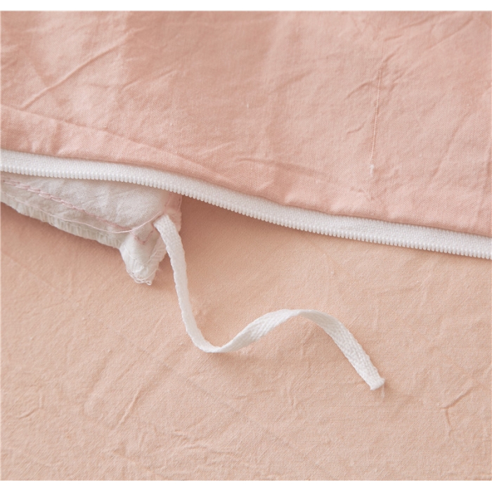 91家纺网 家纺一手货源 找家纺 优然居家居 2018赫尔风水洗刺绣款四件套 赫本粉