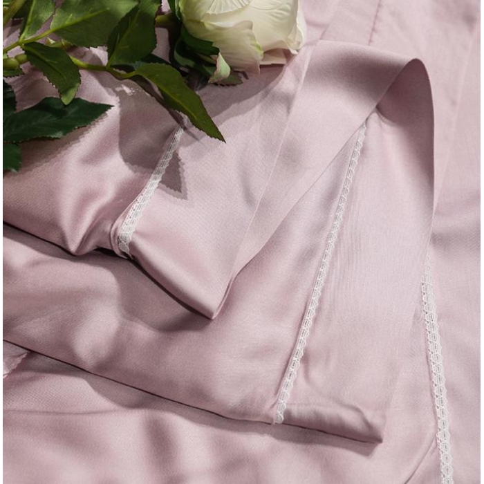 91家纺网 家纺一手货源 找家纺 优然居家居 2018长绒棉公主风格夏被 豆沙色