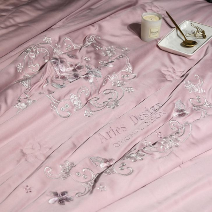 91家纺网 家纺一手货源 找家纺 优然居家居 2018长绒棉公主风格夏被 豆沙色