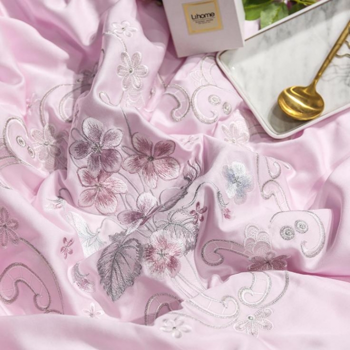 91家纺网 家纺一手货源 找家纺 优然居家居 2018长绒棉公主风格夏被 粉色