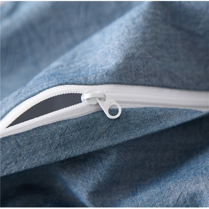 91家纺网 家纺一手货源 找家纺 优然居家居 2018赫尔风水洗刺绣款四件套 赫本蓝