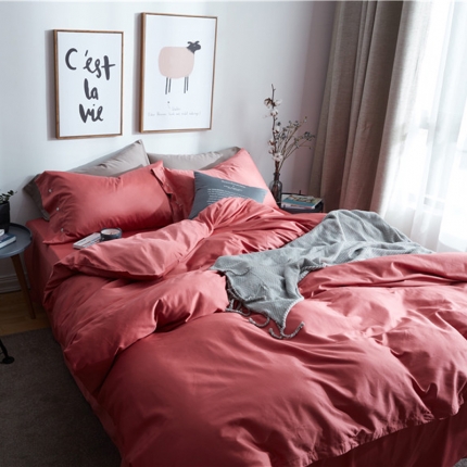 91家纺网 家纺一手货源 找家纺 （总）优然居 2018新款60s长绒棉贡缎四件套床单款