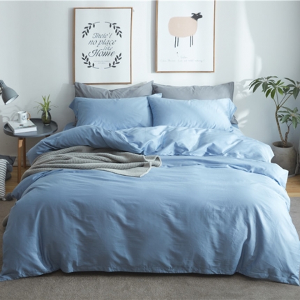 91家纺网 家纺一手货源 找家纺 （总）优然居 2018新款60s长绒棉贡缎四件套床单款