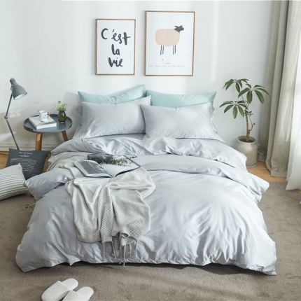 91家纺网 家纺一手货源 找家纺 （总）优然居 2018新款60s长绒棉贡缎四件套床单款