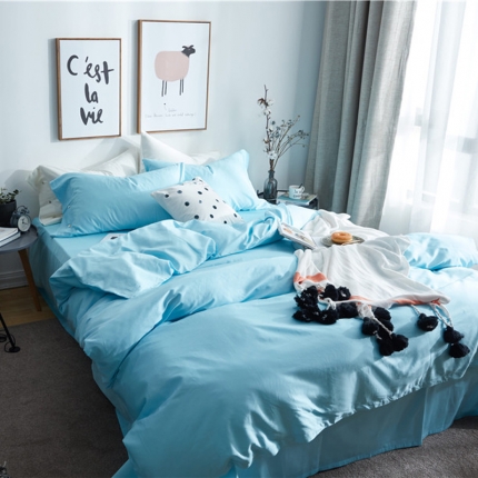 91家纺网 家纺一手货源 找家纺 （总）优然居 2018新款60s长绒棉贡缎四件套床单款