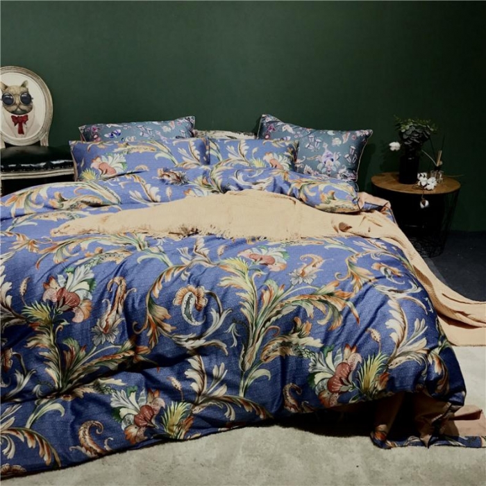 91家纺网 家纺一手货源 找家纺 优然居家纺 2019新款数码印花四件套 艾蒙达