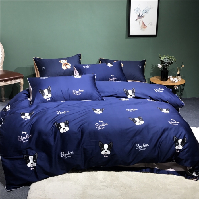 91家纺网 家纺一手货源 找家纺 优然居家纺 2019新款数码印花四件套 布莱尼