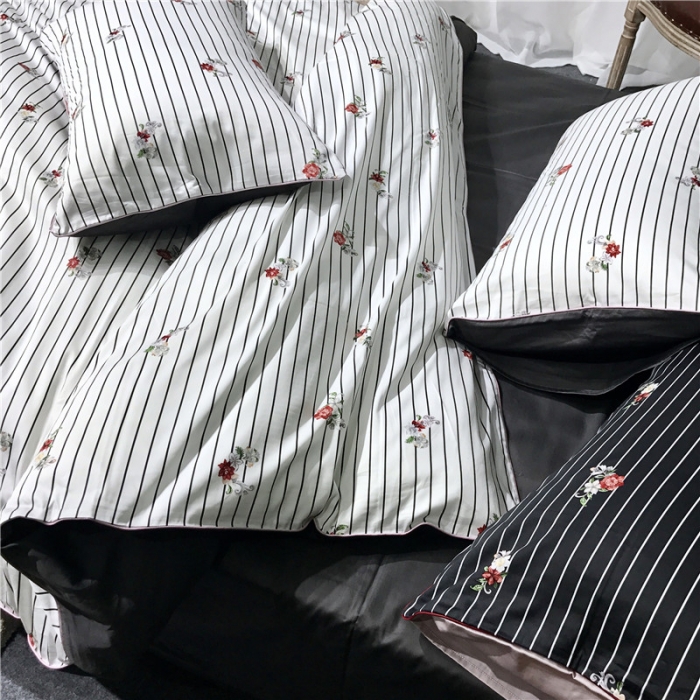 91家纺网 家纺一手货源 找家纺 优然居家纺 2019新款数码印花四件套 初恋白