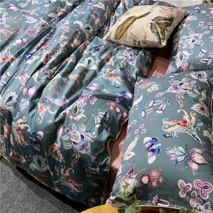 91家纺网 家纺一手货源 找家纺 优然居家纺 2019新款数码印花四件套 花之蝶