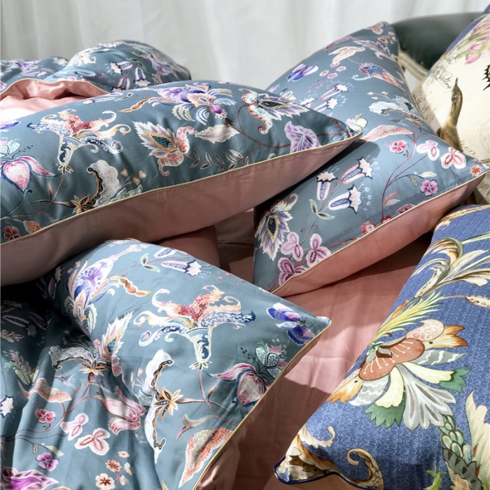 91家纺网 家纺一手货源 找家纺 优然居家纺 2019新款数码印花四件套 花之蝶