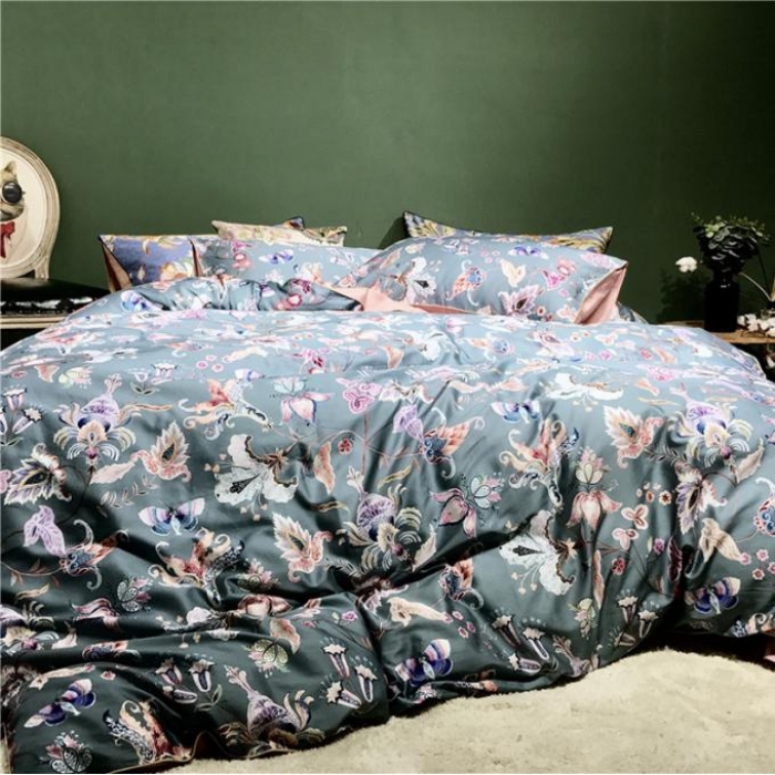 91家纺网 家纺一手货源 找家纺 优然居家纺 2019新款数码印花四件套 花之蝶