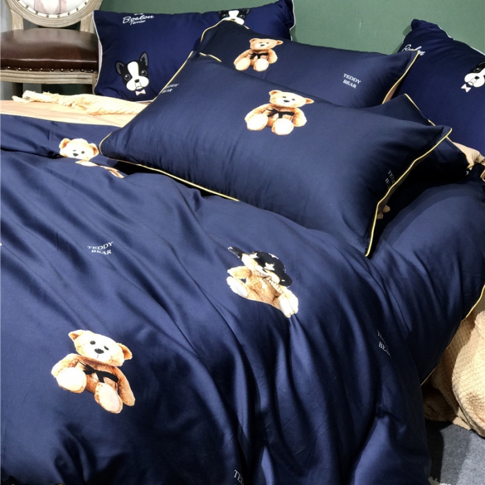 91家纺网 家纺一手货源 找家纺 优然居家纺 2019新款数码印花四件套 维尼