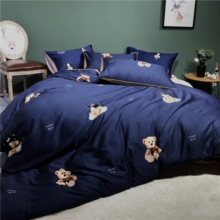 91家纺网 家纺一手货源 找家纺 优然居家纺 2019新款数码印花四件套 维尼