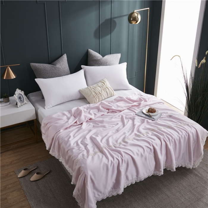 91家纺网 家纺一手货源 找家纺 优然居家纺 2019新款60支兰精天丝夏被 萝莉粉