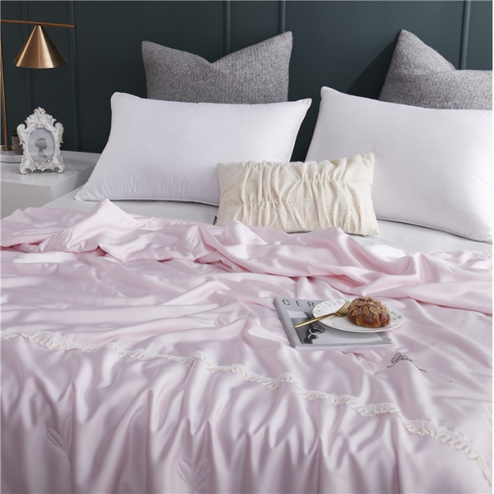 91家纺网 家纺一手货源 找家纺 优然居家纺 2019新款60支兰精天丝夏被 萝莉粉