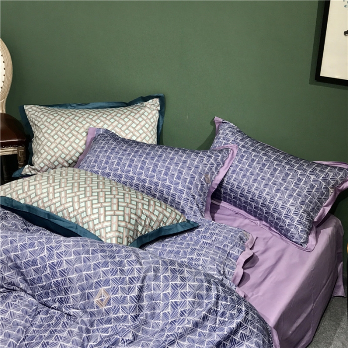 91家纺网 家纺一手货源 找家纺 优然居 2019小边款数码印花四件套 吉恩