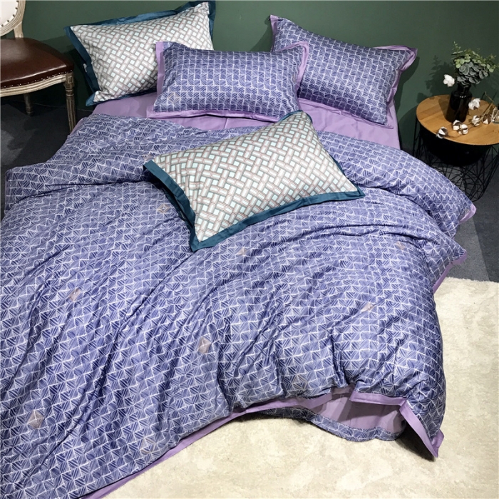 91家纺网 家纺一手货源 找家纺 优然居 2019小边款数码印花四件套 吉恩