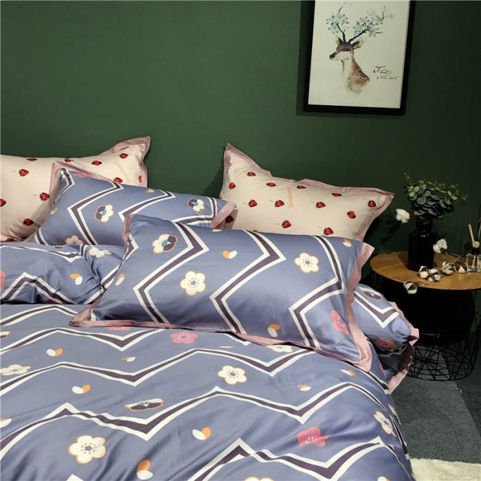 91家纺网 家纺一手货源 找家纺 优然居 2019小边款数码印花四件套 可爱多