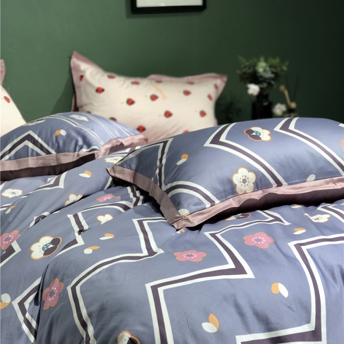 91家纺网 家纺一手货源 找家纺 优然居 2019小边款数码印花四件套 可爱多