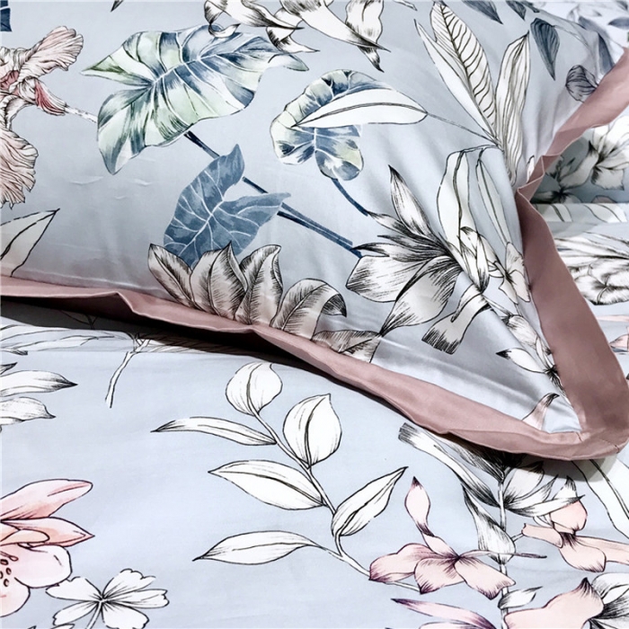 91家纺网 家纺一手货源 找家纺 优然居 2019小边款数码印花四件套 秋颜