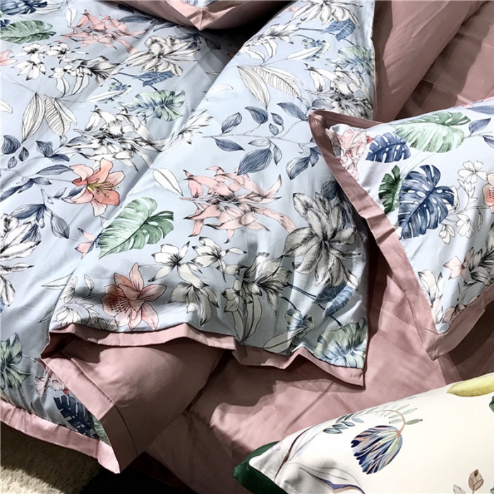 91家纺网 家纺一手货源 找家纺 优然居 2019小边款数码印花四件套 秋颜